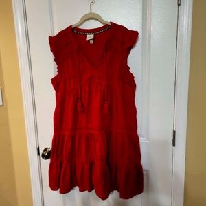 Knox Rose Red Layered Dress XXL